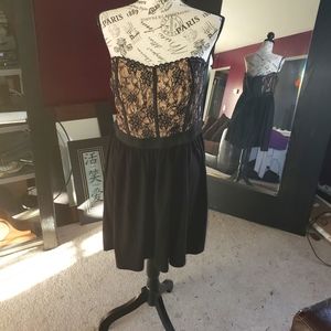 Junior Plus Sz Lace Skater Dress